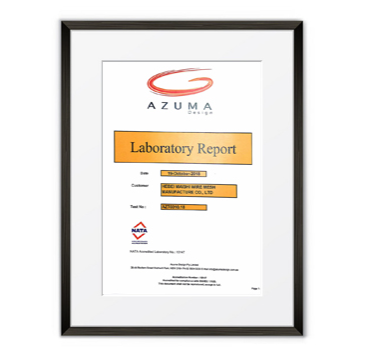 AZUMA laboratory test report for wire mesh products