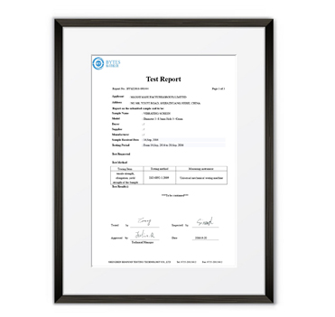 SGS Made-in-China product test report
